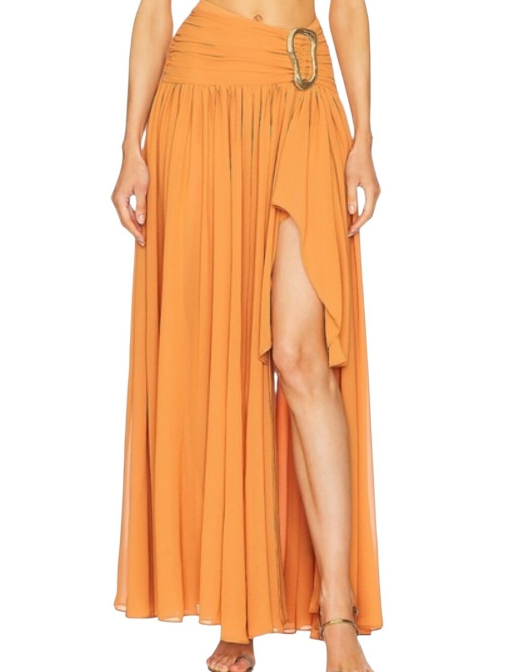 NWT $238 MICHAEL COSTELLO  X Revolve Blair Maxi Skirt Large